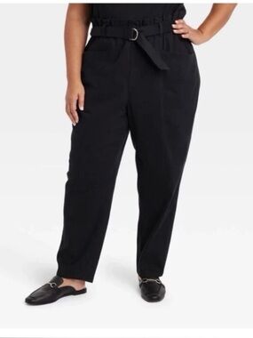 Ava & Viv Womens Ava & Viv Plus High Rise Tapered Leg Full Paperbag